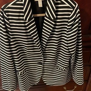 Black and White strip Chico Blazer size 3